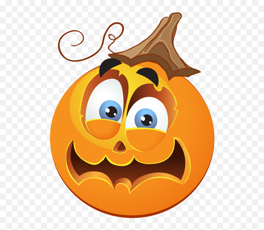 Pumpkin Emoji Decal - Halloween Emoticons,Pumpkin Emoji