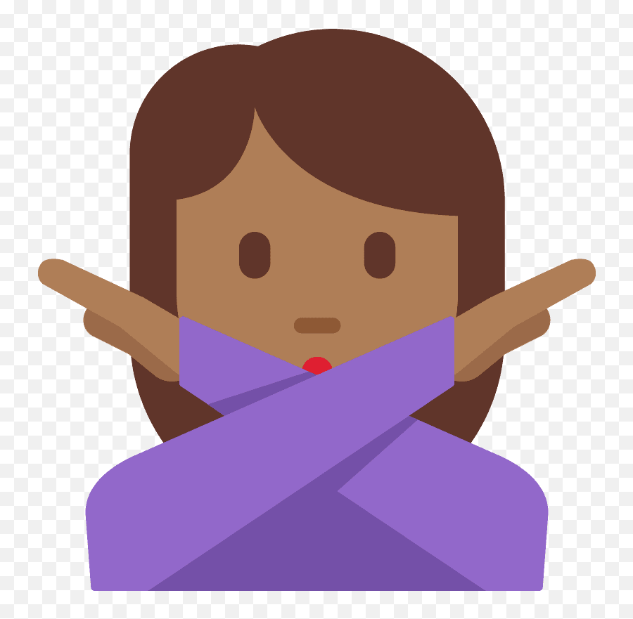 Woman Gesturing No Emoji Clipart Free Download Transparent - Arms Crossed Over Face,No Emojis