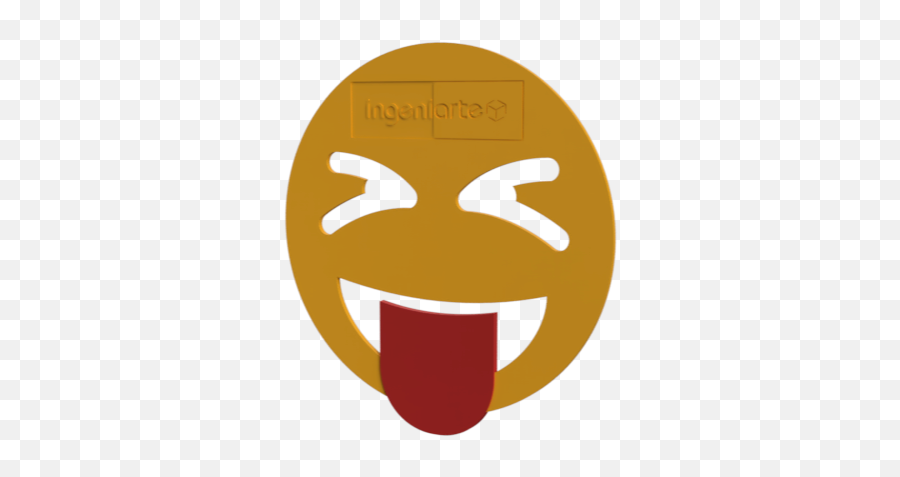Posavasos Emoji Burlón 2 - Happy,Emoticon Angustiado