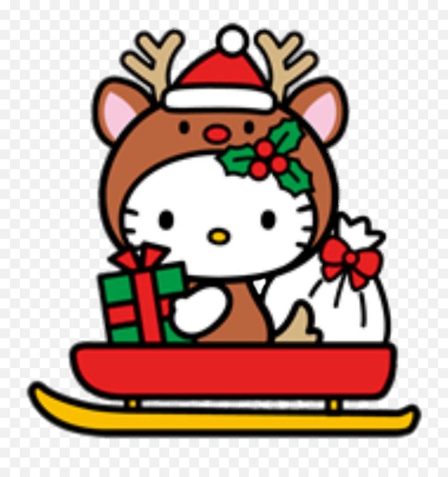 Hello Kitty Christmas Reindeer Transparent Png - Stickpng Emoji,Hello Kitty Emoji Outfit