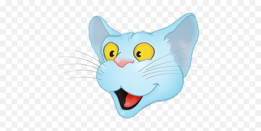 Blue Cat Emoji By Yann Le Roux - Happy,Free Kitty Emoji