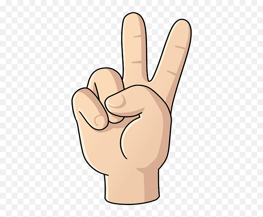 How To Draw The Peace Sign - Really Easy Drawing Tutorial Sign Language Emoji,Peace Sign Emoji