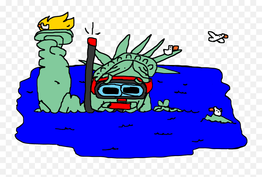 Saving The Statue Of Liberty From Climate Change - Bloomberg Statue Of Liberty Drowning Gif Emoji,Symbols That Cause Emotion In Ukraine