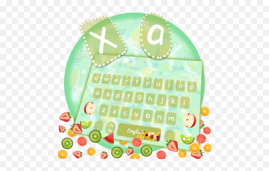 Colorful Fruits Gravity Keyboard Theme - Google Play Dot Emoji,Emoji Fondant