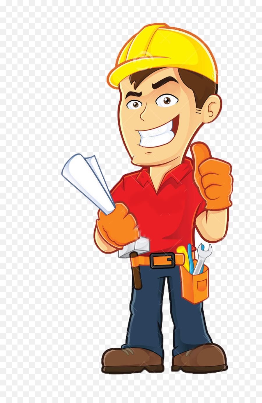 Meseriasul Corectconst - Construction Worker Thumbs Up Thumbs Up Construction Worker Cartoon Emoji,Emojis Construction Worker