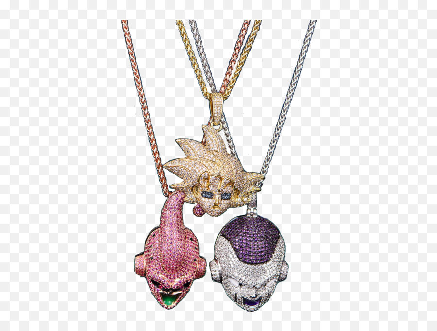 Dragonball Z 3 Piece Gold Chain Set - Dragon Ball Z Chains Emoji,Ball And Chain Emoji