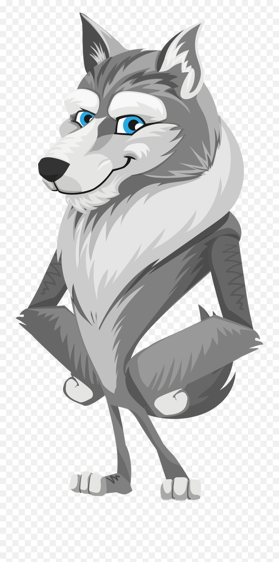 Cartoon Wolf Clipart Free Download Transparent Png Creazilla - Wolf Clipart Hd Png Emoji,Howling Wolf Emoji