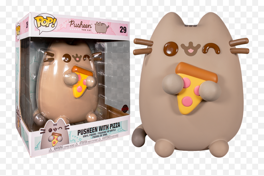 Funko Pop Pusheen 10 Inch Pusheen With Pizza 29 - Pusheen Funko Pop Emoji,Pizza Emotion Lord