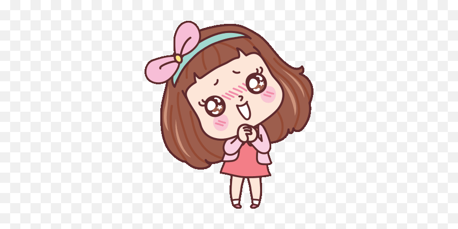Line Official Stickers - Miedie Popups 3 Example With Gif Emoji,Animated Girl Emoticons Gifs