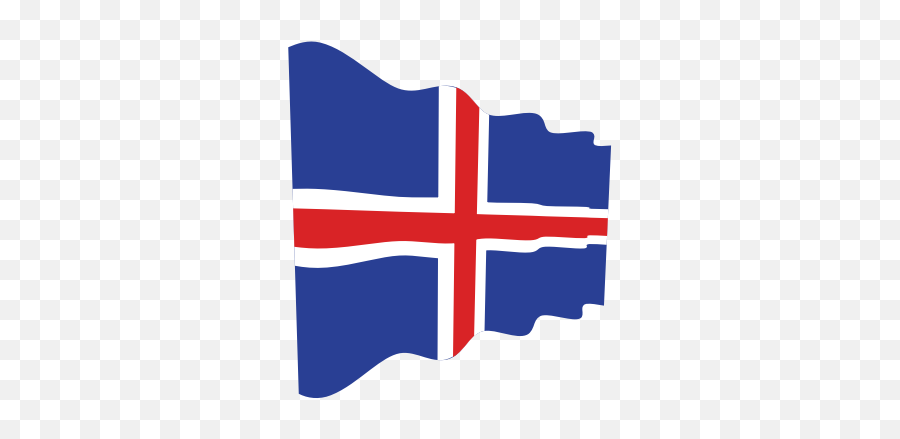 Waving Flag Of Iceland - Vertical Emoji,Iceland Flag Emoji