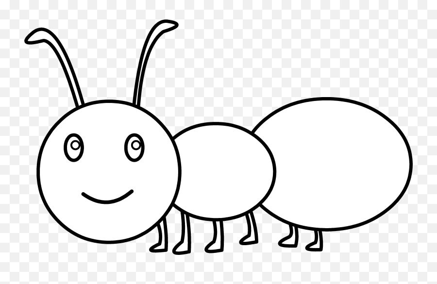 Cute Ant Coloring Page Free Clip Art - Ant Clipart Png Cute Emoji,Cute Emoji Coloring Pages