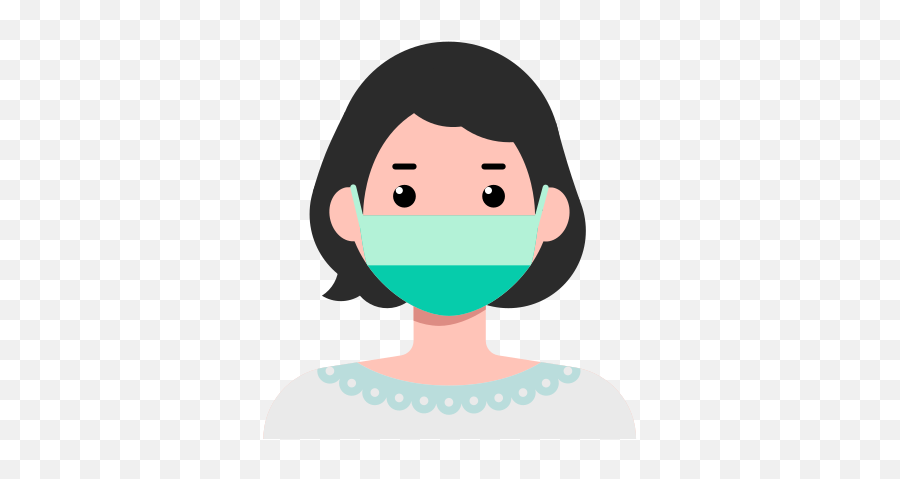 Mask Female Coronavirus Protection Measures Free Icon Of Emoji,Free Emoticon Clip Art With Hair