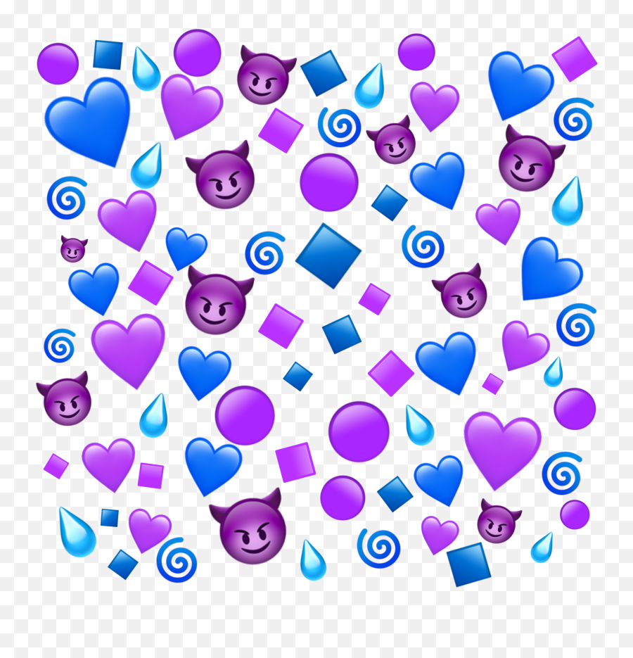 Blue Purple Wholesome Devil Sticker - Girly Emoji,Purple Devil Emoji Wallpaper