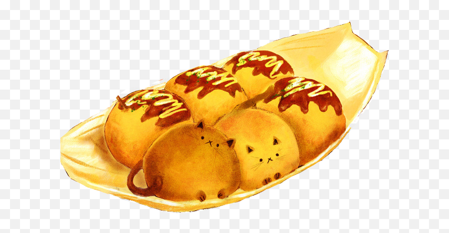 Takoyaki Japan Japanese Sticker - Pineapple Bun Emoji,Takoyaki Emoji