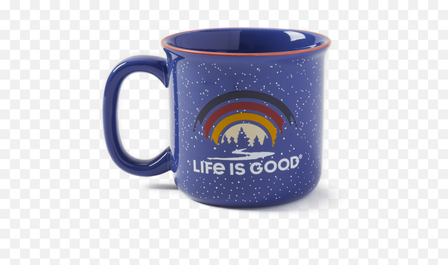 Landscape Rainbow Happy Camper Mug - Serveware Emoji,Safe Camp Emoji