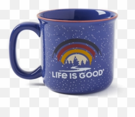 Landscape Rainbow Happy Camper Mug - Serveware Emoji,Safe Camp Emoji