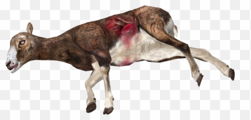 Sheep Png - Dead Mufflon Sheep Dead Deer Transparent Bovinae Emoji,Swordfish Emoji