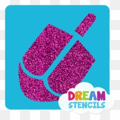 David Glitter Tattoo - Glitter Stencil Emoji,Dreidel Emoji