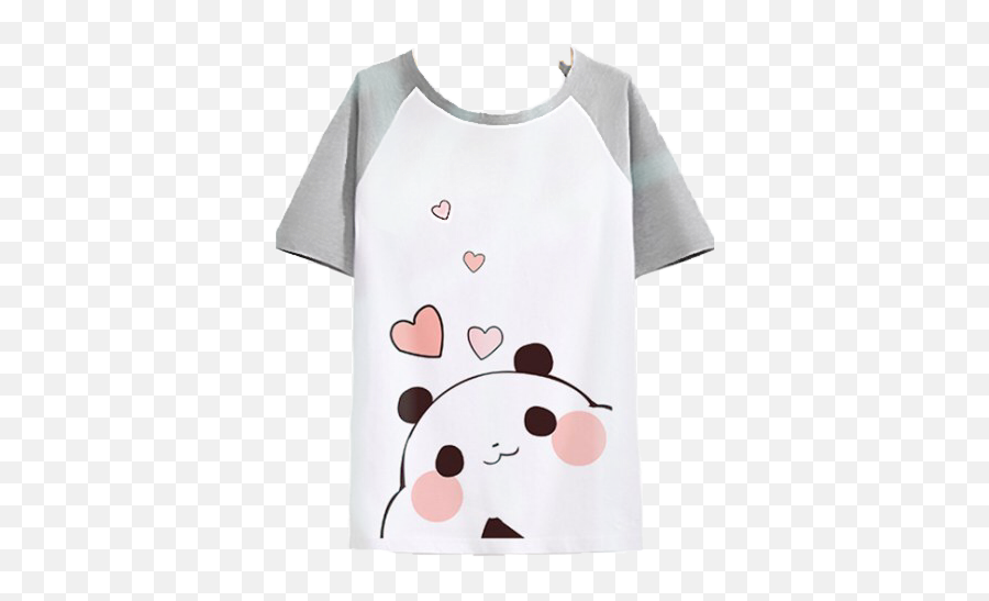 Cute Sticker Panda I Love Sticker - Short Sleeve Emoji,Panda Emoji Shirt