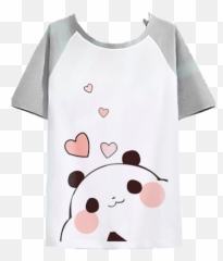 Cute Sticker Panda I Love Sticker - Short Sleeve Emoji,Panda Emoji Shirt