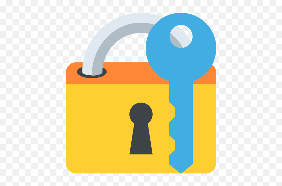 Closed Lock With Key Id 2003 Emojicouk - Vector Candado Y Llave Png,Emoji Keys