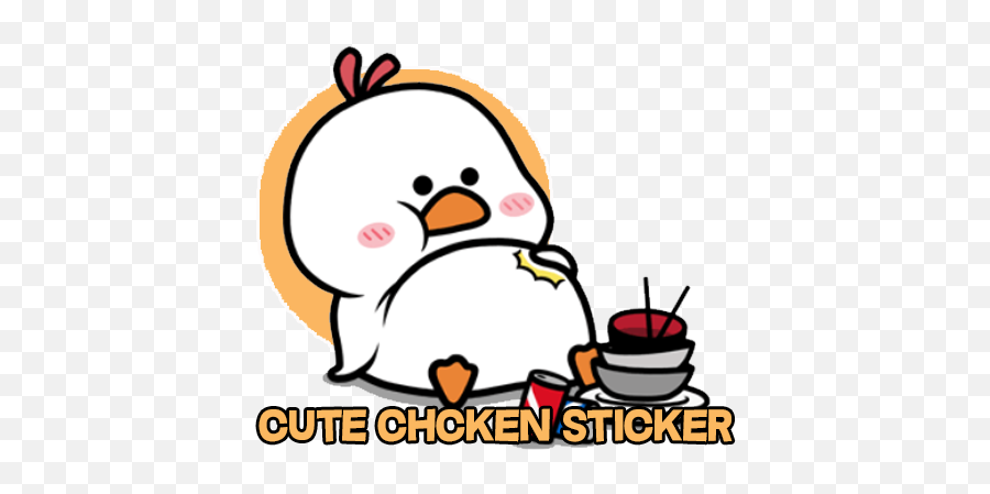 Cute Chicken Stickers For Wastickerapp For Android - Dot Emoji,Whatsapp Emoticons Chicken Png