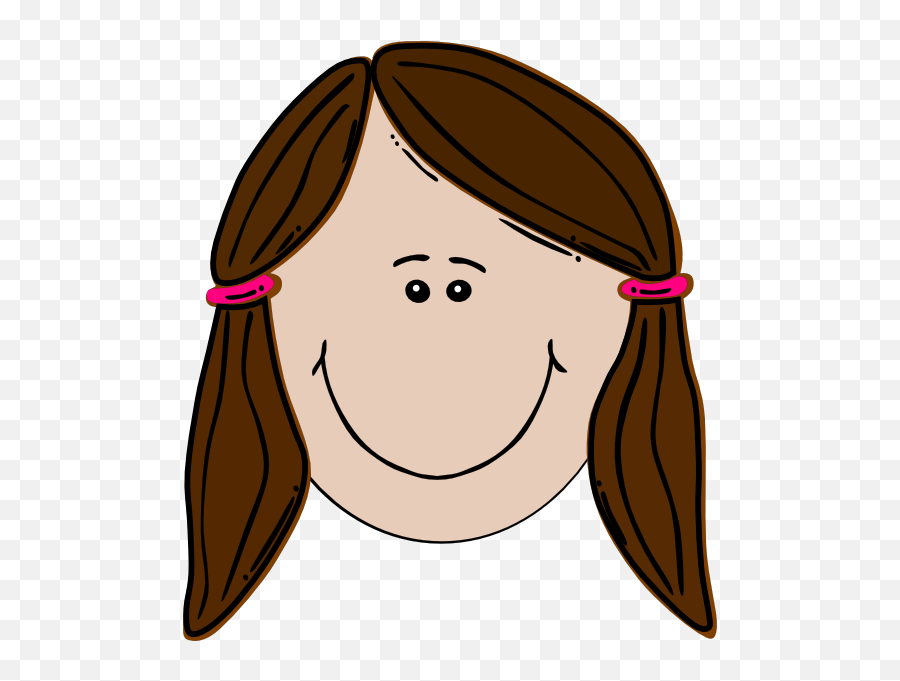 Cartoon Girl Black Hair Clipart - Full Size Clipart 740201 Brown Hair Clipart Emoji,Teenager Emotions Clipart