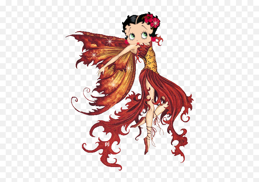 Betty Boop - Amy Brown Fire Fairy Emoji,Emoticons Da Betty Boop