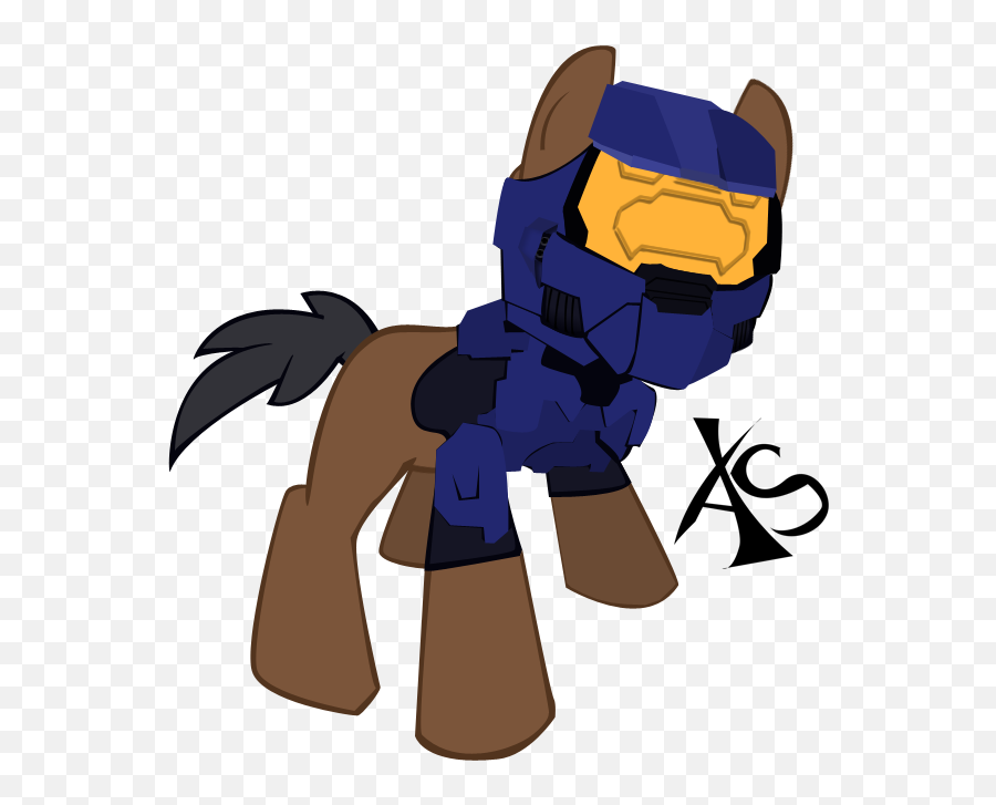 Halo Mlp Drawing Clipart - Halo Master Chief Horse Emoji,Emoticon Asustado Taringa
