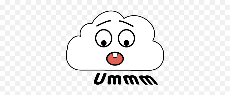 Oscum - Cute Clouds Dot Emoji,Emoticons Yikes!