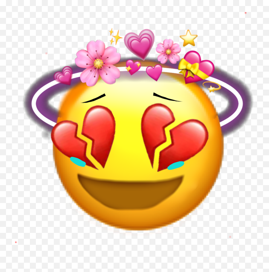 Emoji Sad Heartbroken Sticker - Heart Broken Emoji,Heartbroken Yet Determined Emoticon