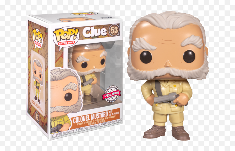 Clue Funko Pop Colonel Mustard With The Revolver 53 - Colonel Mustard Funko Pop Emoji,How To Make Funko Emojis