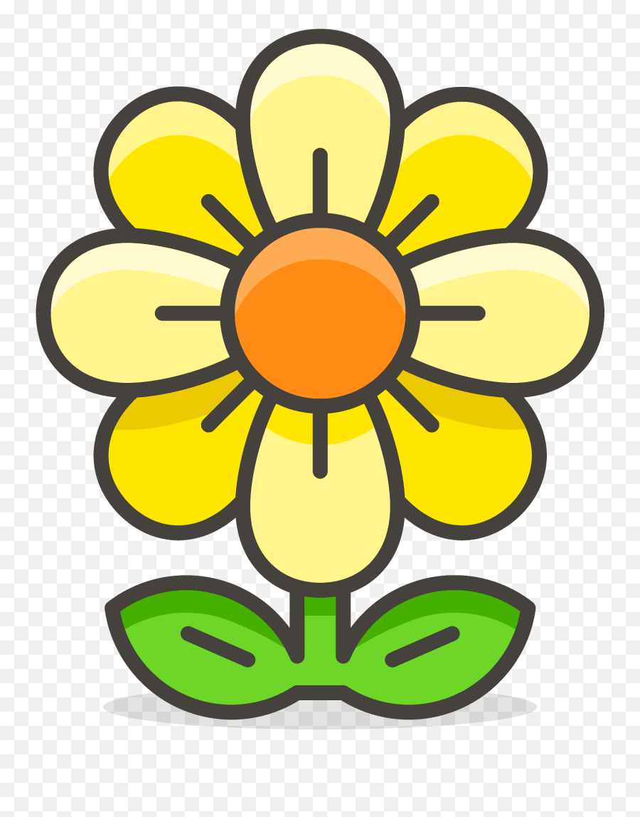 Blossom Emoji Clipart Free Download Transparent Png - Bhoj Open University Logo,Sunflower Emoji