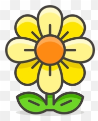 Blossom Emoji Clipart Free Download Transparent Png - Bhoj Open University Logo,Sunflower Emoji