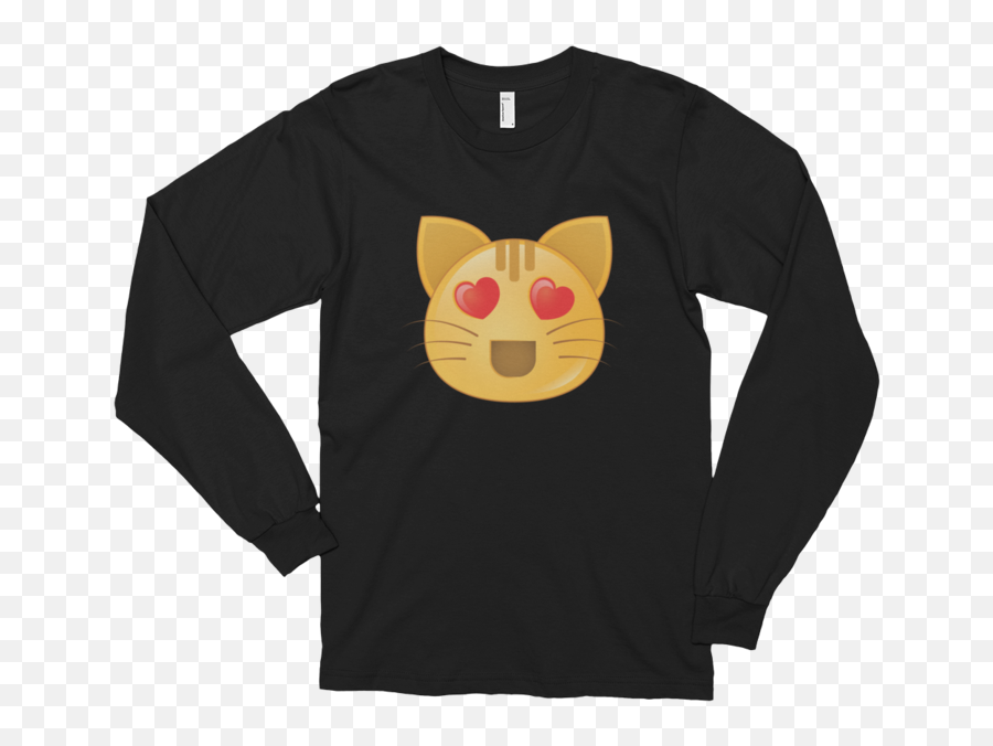 Download Expressive Heart Eyes Cat - Long Sleeve Kids T Shirts Mockup Emoji,Cute Cat Emoji Symbol