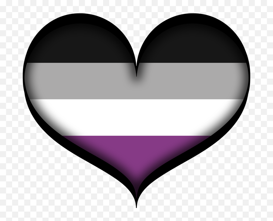 Asexual Heart - Live Loud Graphics Asexual Pride Heart Emoji,Rainbow Flag Facebook Emoticon 2017