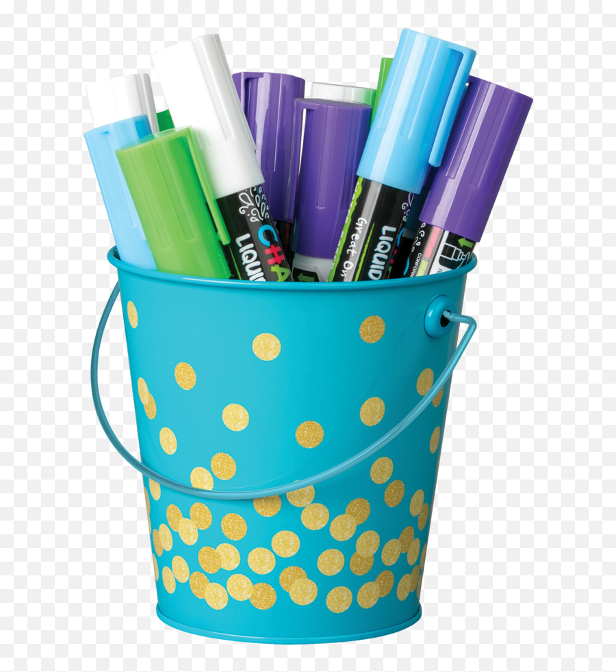 Paint And Confetti Large Weekly Planner - Teal Confetti Bucket Emoji,Emoticon :33c