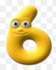Numberjacks Six 6 Transparent Png Emoji,Meanie Emoticon