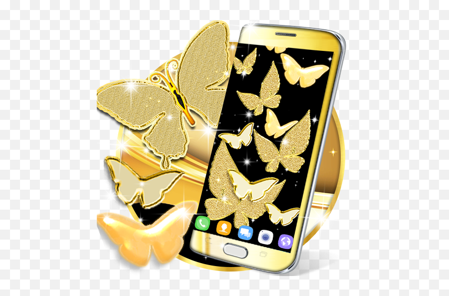 Gold Butterfly Live Wallpaper U2013 Apps On Google Play Emoji,2 Blue Butterfly Emojis