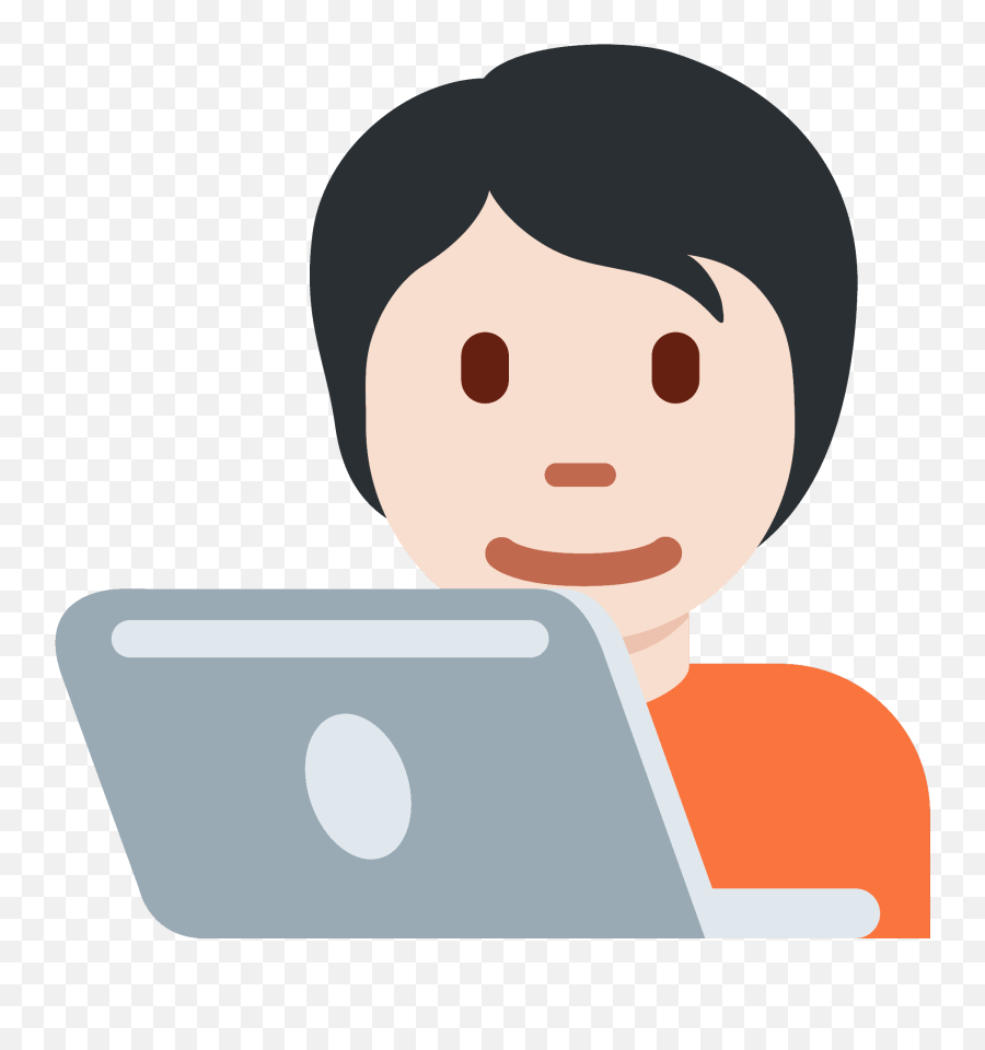 Technologist Light Skin Tone Emoji - Download For Free,How To Download Emoji On Computer