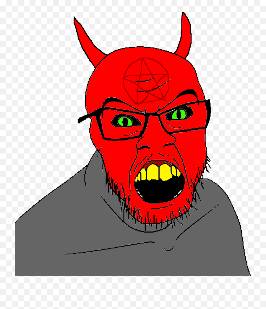 Devil Soijak Soy Boy Face Soyjak Know Your Meme Emoji,Devil Facebook Like Emoticon
