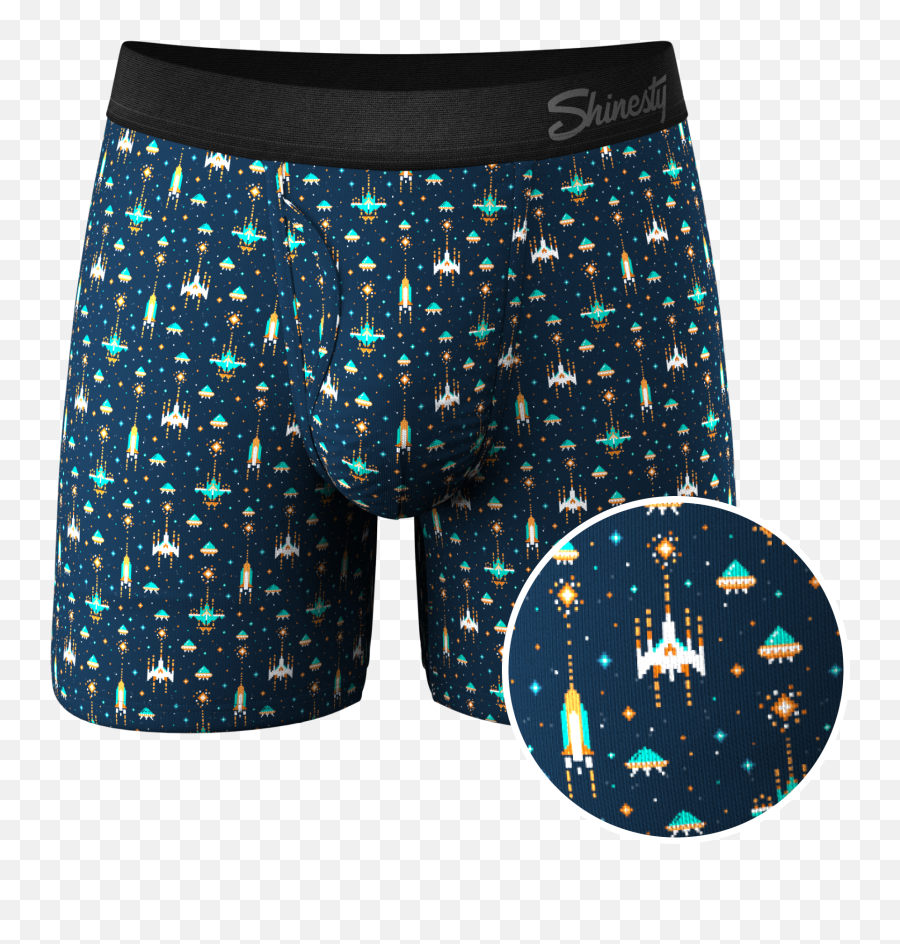 The Space Commando Spaceship Ball Hammock Pouch Underwear With Fly Emoji,Stars In Space Emoji