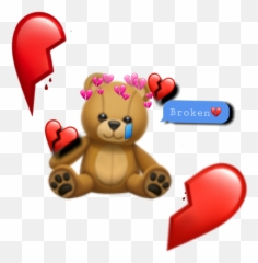 Broken Heart Teddy Png Hd Png Emoji,Broken Heart Emoji Png
