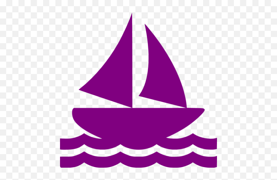 Purple Sail Boat Icon - Grey Boat Icon Png Emoji,Boat Emoticon
