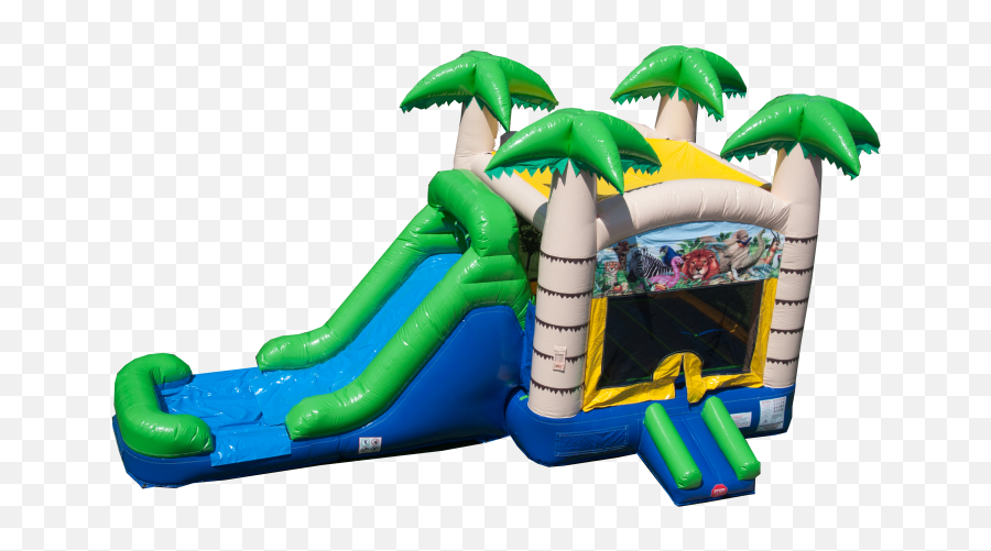 Deluxe Bounce Houses Bounce City Party Rentals - Part 2 Tropical Combo Bounce House Emoji,Emoji Combo