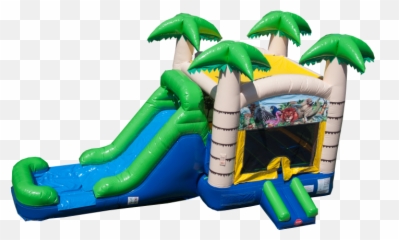 Deluxe Bounce Houses Bounce City Party Rentals - Part 2 Tropical Combo Bounce House Emoji,Emoji Combo