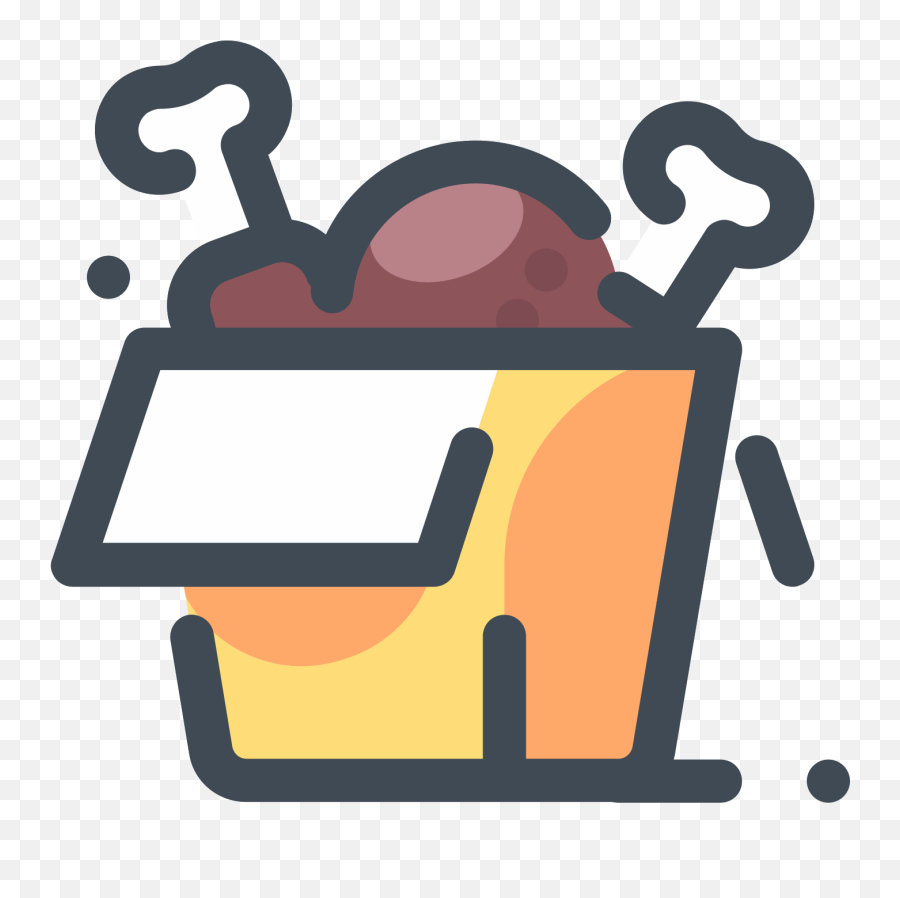 Fried Chicken Icon Transparent Png - Transparent Fast Food Icon Emoji,Chicken Emoji