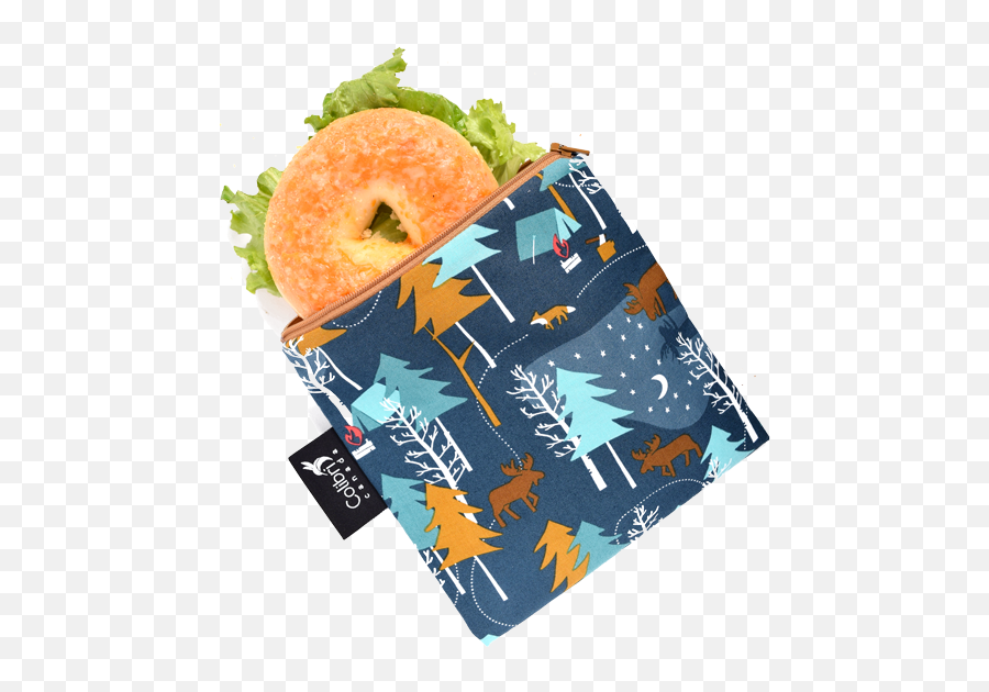 Colibri - Large Snack Bag Sac À Sandwich Réutilisable Emoji,Onion Ring Emoji