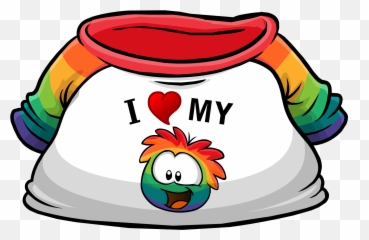 I Heart My Rainbow Puffle T - Club Penguin Club Shirt Emoji,Penguin Shirt Emoji