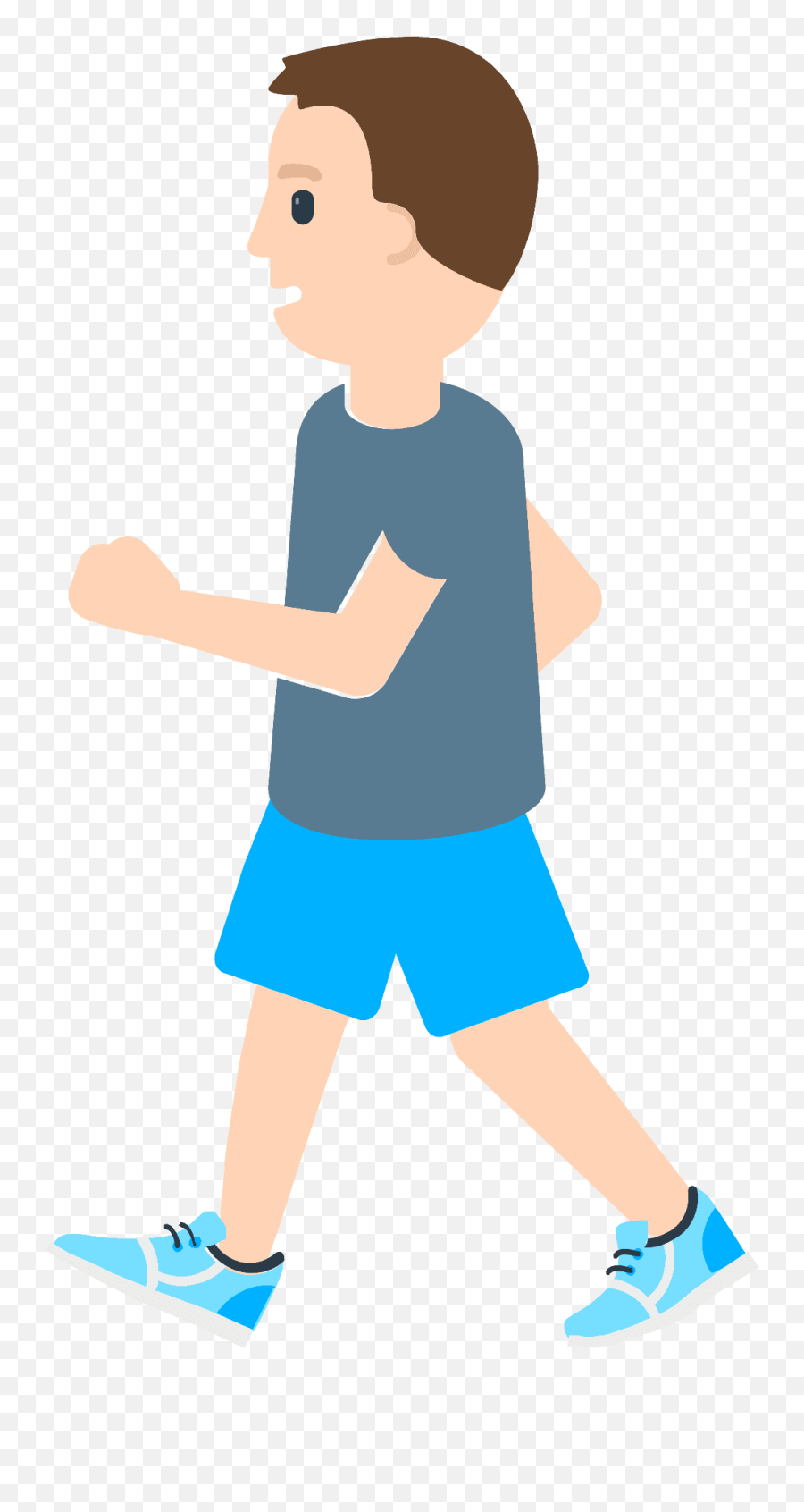 Person Walking Emoji Clipart - Png Cartoon Person Walking,Emoji Joggers Suit